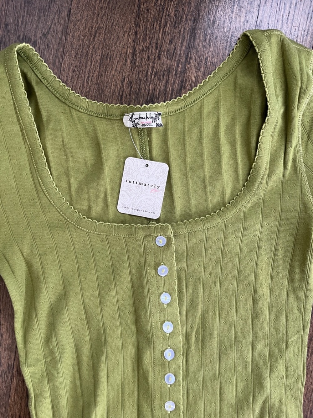 Free People End Game Pointelle Long Sleeve Top - Picture 2 of 4